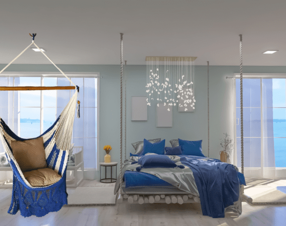 Decoración en dormitorios con sillas colgantes