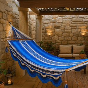 Hamaca Azul con celeste mediterraneo SKU 0011