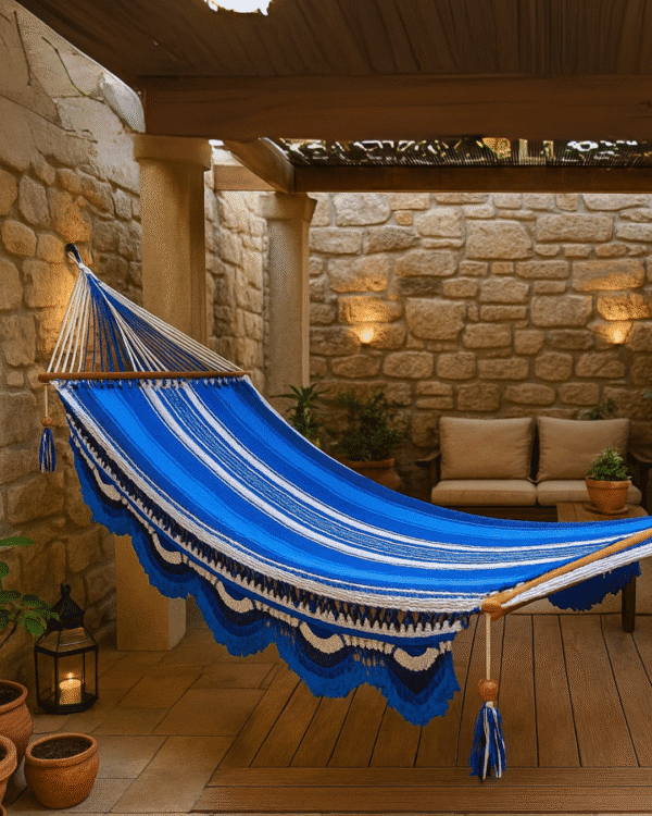 Hamaca Azul con celeste mediterraneo SKU 0011